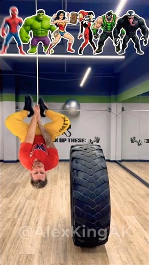 Giant Tire Challenge: Batman vs Hulk 🛞