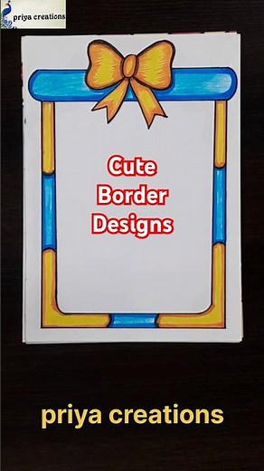 10 border design/project work designs easy/border design easy and beautiful/a4 sheet designs #shorts