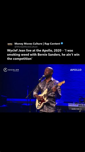 Wyclef Jean live at the Apollo, 2020 - 'I was smoking weed with Bernie Sanders, he ain't win the com
