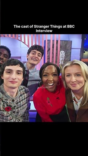 The cast of Stranger Things at BBC interview #strangerthings