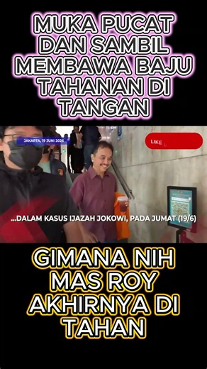 MUKA PUCAT DAN SAMBIL MEMBAWA BAJU TAHANAN DI TANG