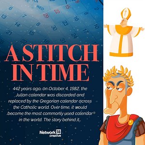 On October 4, 1582, the Julian calendar was replaced by the Gregorian calendar – the one we use today! 🌍🗓️ Explore the story behind the world’s most-used calendar system. #History #GregorianCalendar #JulianCalendar #Throwback | moneycontrol.com