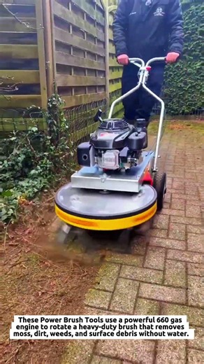 Power Brush Tools Clean Concrete Surfaces Faster with 660 Gas Engine Performance