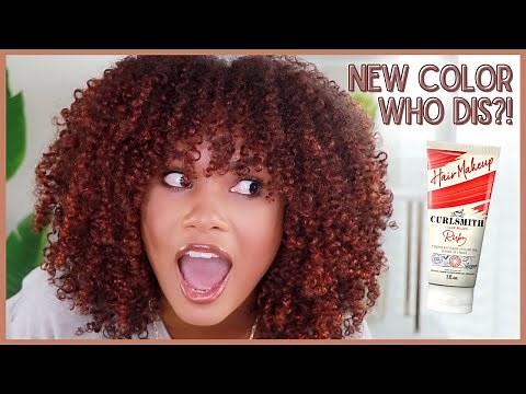 trying a NEW HAIR COLOR with curlsmith hair makeup! | curly hair products