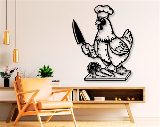 Chicken Chef Svg Dxf Png Files Vector Art for Cnc Laser Plasma Cricut - Etsy