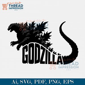 Godzilla Svg, Godzilla Png, Godzilla Shirt, Godzilla Poster, Godzilla Figure Design, Kong Svg, Dinosaur Svg, Digital Downloads, - Etsy