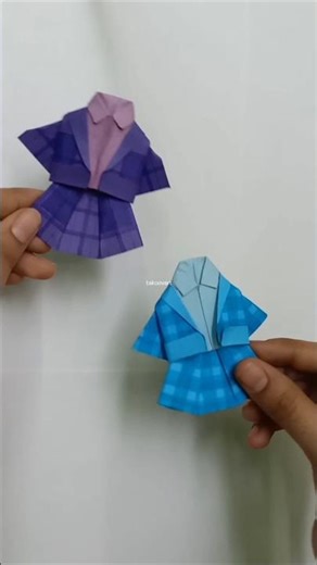 Origami Mini dress 💜💙 watch full tutorial here 👆 #takoovart
