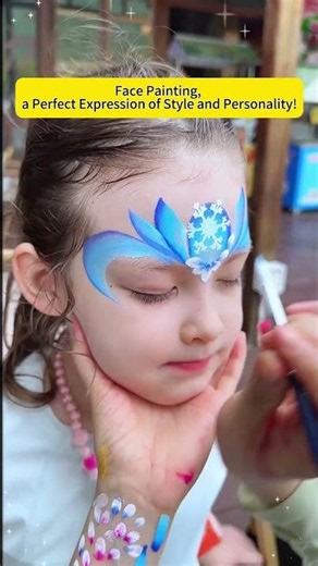 🌸Foreign little girl face painting#makeup #art #painting