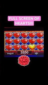 FULL SCREEN Of Hearts On Lock It Link!!!! #slot #casino #njslotguy