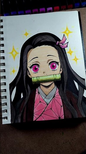 Nezuko drawing from demon slayer #demonslayerdrawing #anime