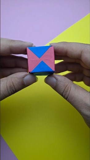 Easy Origami Magic Cube!Fold it, flip it, and watch the magic happen!🧊 #diy #papercraft #easyorigami