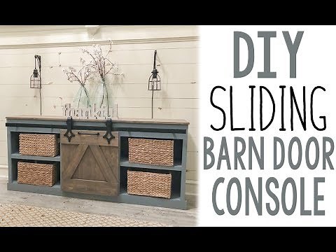 DIY Sliding Barn Door Console