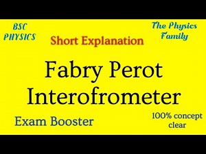 Fabry Perot Interferometer (Principle and Construction) | Interferometers | Optics | BSC PHYSICS