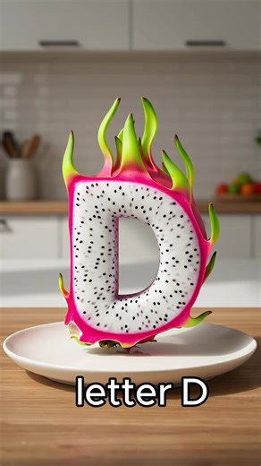 Letter D #fruitbaby #babyfruit #alphabet #asmrfruit #transformation