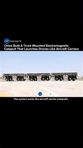 China’s New Truck-Mounted EMALS Can Launch Drones Anywhere #aviation #aircraft #technology