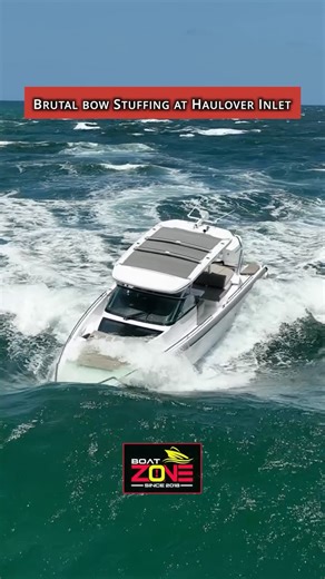 Marianela Hernandez Borges | BRUTAL Stuffing at Haulover Inlet. This much water can crush electronics, flood compartments, and destabilize the ride in seconds ➡️... | Instagram