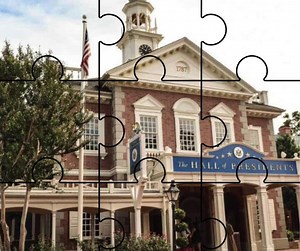 Try today's Disney jigsaw puzzle 🧩 featuring The Hall of Presidents! ⤵️ https://www.disneyfanatic.com/disney-jigsaw-puzzle-the-hall-of-presidents-jse1/ | Disney Fanatic