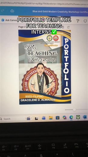 📚 Sample Teaching Portfolio for Education Students Maayos na format at pwede pang i-edit. Perfect sa demo teaching at requirements. ✨ Message me for details. 📩 #teachingportfolio #portfolio #portfoliodesign #myteachingjourney