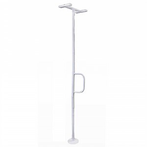Reviews for Stander Wonder Pole Lite, Adjustable 84 in. to 108 in. Curved Grab Bar, Tension Mounted Floor to Ceiling Transfer Pole in White | Pg 1 - The Home Depot