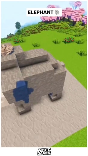 NextGamer on Instagram: "🌟 Cozy Minecraft Elephant With Detailed Structure and Natural Aesthetic 🌲 🌟 🌟✨ Design a large, lifelike elephant featuring textured body patterns, tusks, and realistic proportions. Perfect as a landmark, decorative build, or wildlife-themed project, this elephant adds charm and grandeur to your Minecraft world. 🐘🔥 #MinecraftBuilds #ElephantDesign #CozyBuilds #CreativeMinecraft #WildlifeBuild"