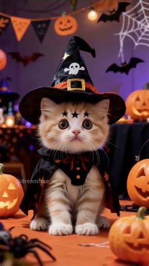 Pets deserve to celebrate Halloween too! 🎃 The dreamface collection of spooky Halloween AI filters for pets is now live. Try it now! #dreamface #cat #kitty #cutecat #cutekitty #catvideo | DreamFace