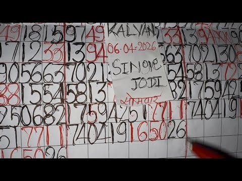 KALYAN MATKA OPAN LINE TRICKS // TODAY CHART ANALYSIS 06/04/2026 SINGLE JODI TRICKS.