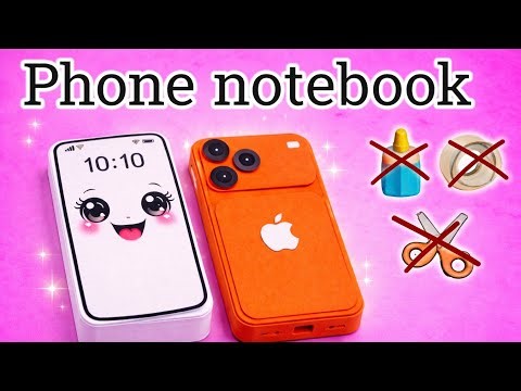 DIY Phone notebook | Origami Mobile notebook | Phone notepad without glue | Mini notebook ✨📒