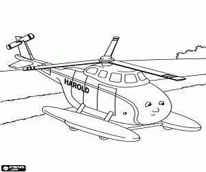 Harold the Helicopter coloring page printable game