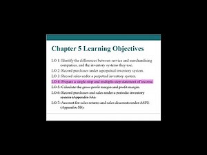 Single-step and multiple-step income statements | LO 4 | Chapter 5 | Merchandising Operations