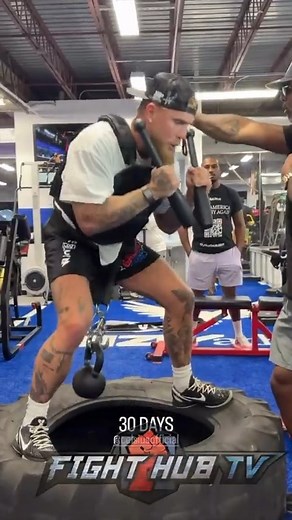 Jake Paul FIRST LOOK in camp training for Anthony Joshua! [GOING CRAZY] | Fight Hub TV