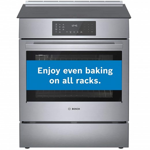 Reviews for Bosch 800 Series 30 in. 4.6 cu. ft. 4 Burner Slide-In Induction Range with Self-Cleaning Convection Oven in Stainless Steel | Pg 1 - The Home Depot