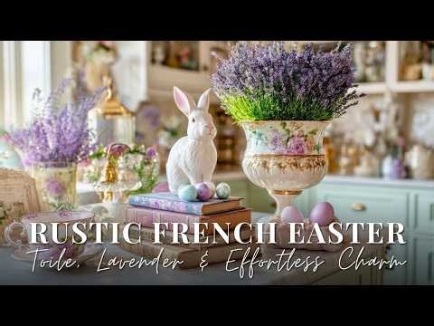 French Country Easter Decor Ideas: Elegant Toile & Lavender Spring Styling