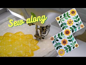 Sunflower Table Runner Machine Embroidery Design Sew Along