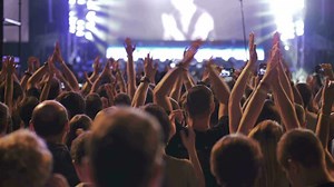 People enjoying and having fun during concert