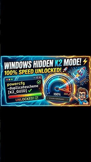 Windows HIDDEN K2 Mode: 100% Speed Unlocked! 🚀