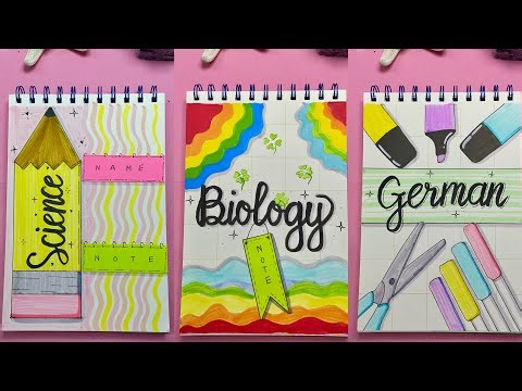 8 Study Notebook Cover Ideas 📚 | Creative Front Page Designs