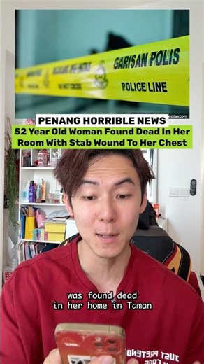 52 year old woman found dead in bedroom with stab wound to her chest