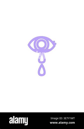 starburst effect animation of crying eye symbol icon Stock Video Footage - Alamy