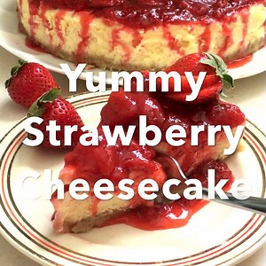 47 reactions · 72 shares | Deliciously creamy and fruity cheesecake with a luscious sweet-tangy strawberry sauce that brings this dessert over the top. FULL RECIPE HERE: https://goo.gl/D1uoYu | CenterCutCook | Facebook