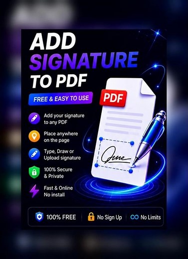 ✍️ Add Signature to PDF Online Free ⚡ Sign PDF Easily in Browser