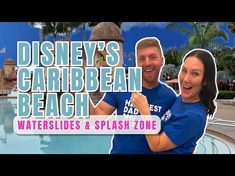 POOL DAY! Resort Pool At Caribbean Beach Disney World | Waterslides + Splash Zone!