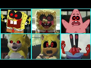 Sonic The Hedgehog Movie - SpongeBob EXE Uh Meow All Designs Compilation