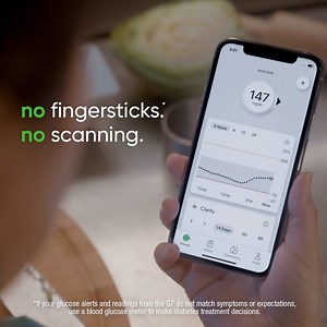 Dexcom G7 automatically sends your glucose numbers to your phone, watch*, or receiver, so you’ll know exactly how you’re doing, without guessing. Use overpatch as instructed. *Compatible Device required for CGM data on smartwatch. For a list of compatible devices, visit www.dexcom.com/compatibility. Smart devices sold separately. Dexcom is a registered trademark of Dexcom, Inc. in the U.S. and may be registered in other countries. © 2022 Dexcom, Inc. All rights reserved. LBL-1002573 Rev001 | Dex
