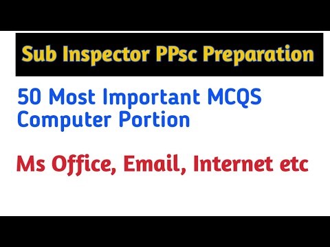 50 Most Important Computer MCQs for Sub Inspector Test 2025 | PPSC | FPSC | Police Jobs Preparation