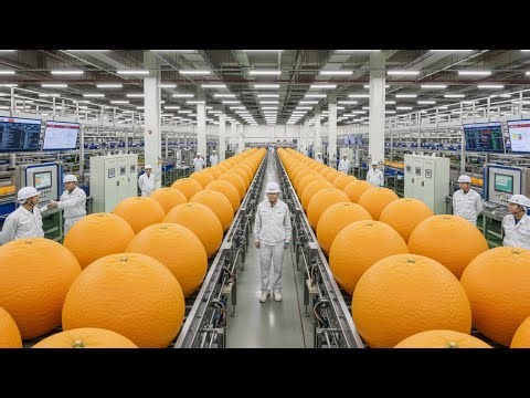 Inside the Orange Juice Factory – The Journey from Fresh Oranges to Premium Juice (Full Process)