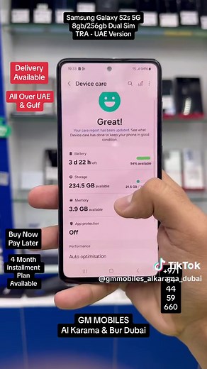 Samsung Galaxy A52s 5G 8gb/256gb Dual Sim TRA Version