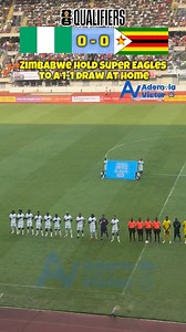 48K views · 833 reactions | Summary of Nigeria 1 vs 1 Zimbabwe - Goals & Key Moments (FANS POV) - 2026 FIFA WORLD CUP QUALIFIERS ⚽️ Victor Osimhen 74’ ⚽️ Tawanda Chirewa 90’ Disappointing result, but not a terrible performance. Super Eagles sit 4th with 7 points, while South Africa lead with 13. | Ademola Victor Tv | Facebook