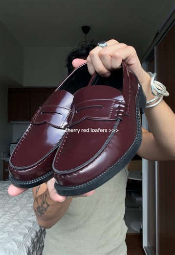Stylish Cherry Red Loafers for Your Outfits