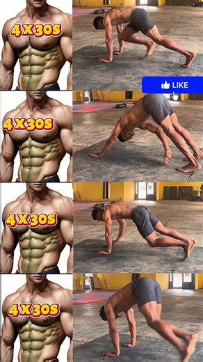 🔥 Circuit gainage dynamique – 4 x 30 secondes 💪 Renforce les abdos, les épaules et le cardio ⏱️ Simple, efficace, sans matériel ➡️ Concentre-toi sur le contrôle et la respiration 💥 À intégrer dans ta routine ou en fin d’entraînement#abdos #absworkout #homeworkout #pourtoiii #fyp