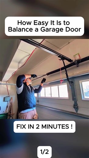 #garage You Won't Believe How Easy It Is to Balance Your Garage Door FIX IN 2 MNUTES ! Part 1 #garagedoor #tips #homeimprovement #diy